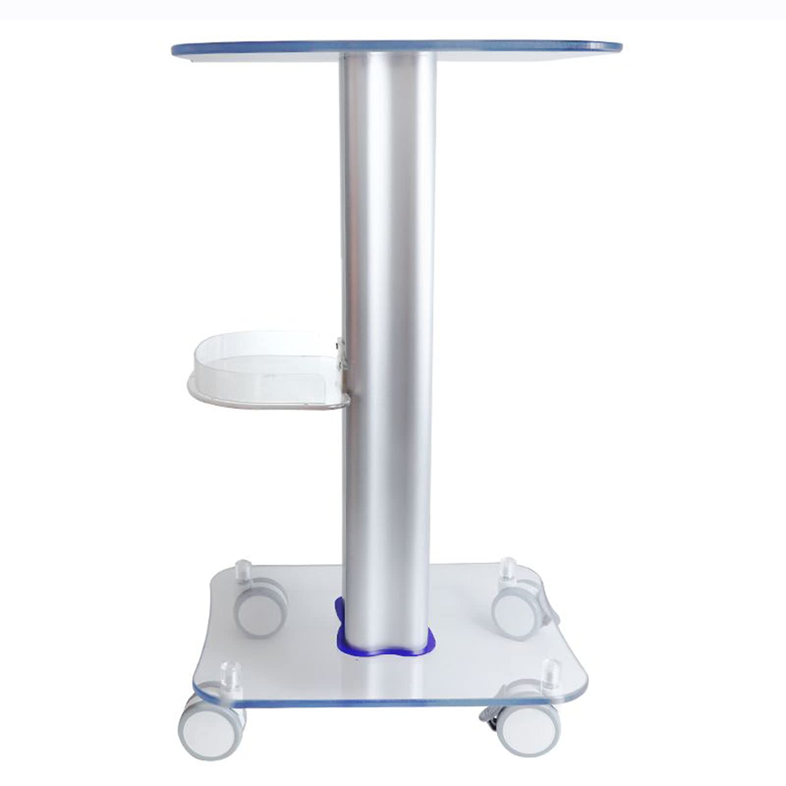 Professional Salon Trolley Stand with Wheels - Acrylic Beauty Hair Salon Rolling Cart for Tattoo, Hair Styling & Nail Art Tools | Portable Instrument Tray for Salon, Spa & Home Use