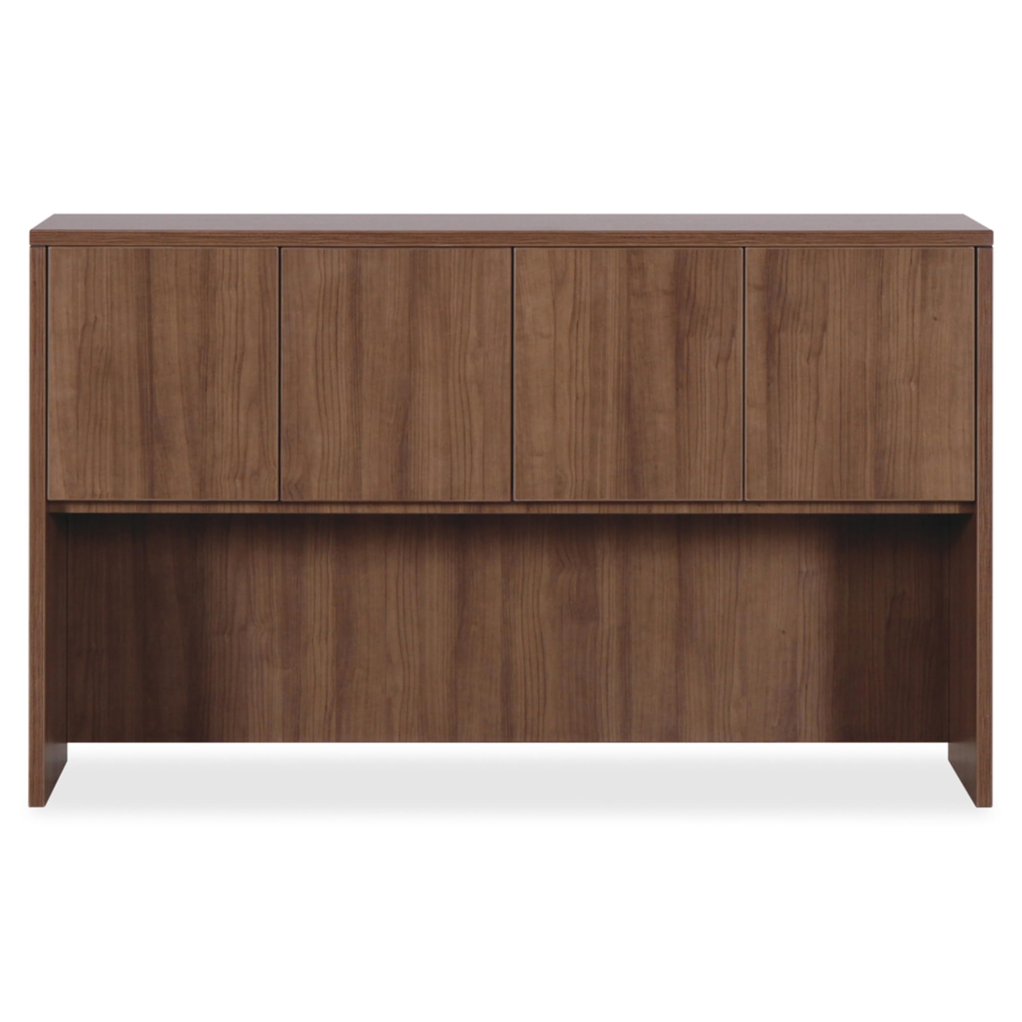 Lorell Essentials Series Walnut 4-Door Hutch - Stylish Home & Office Storage Cabinet for Files, Books & Supplies - Perfect for Living Room, Bedroom or Workspace Organization