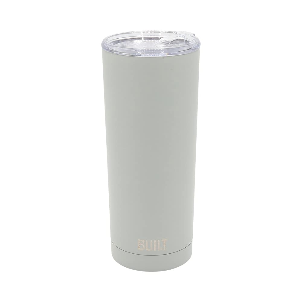 BUILT 20oz Double Wall Vacuum Insulated Stainless Steel Tumbler - Leakproof Tritan Lid with Rotating Splash Guard - Storm Gray Coffee & Water Cup for Office, Travel & Outdoor Activities (5286360)
