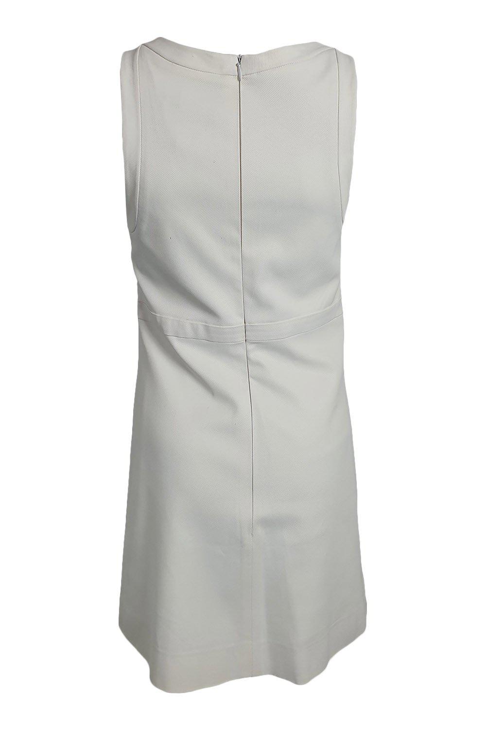 JIL SANDER Off White Sleeveless Shift Mini Dress - Size FR 38 UK 10 US 6 | Women's Summer Casual Party Cocktail Dress for Weddings, Dates & Night Out