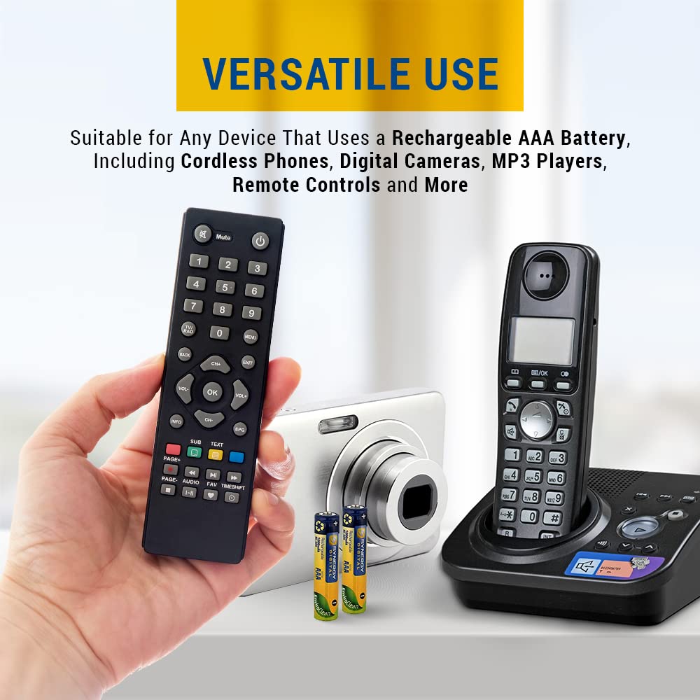 Synergy Digital AAA Rechargeable Battery for Angelcare AC701 Baby Monitor - Long-Lasting Power for Nursery Safety