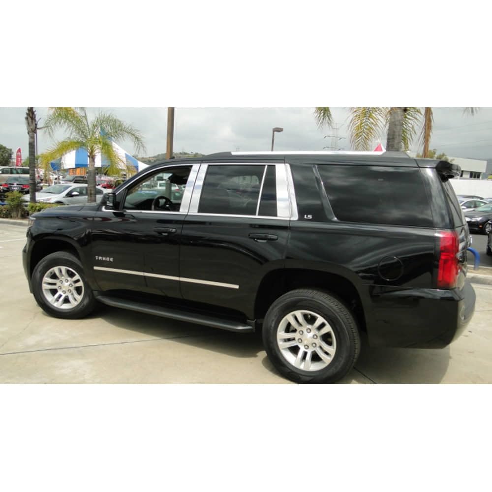 Chrome Roof Rack Accent Trim Covers (2-Piece Set) for 2015-2016 Chevy Suburban - Durable Exterior Accessories for SUV Roof Protection & Style Enhancement