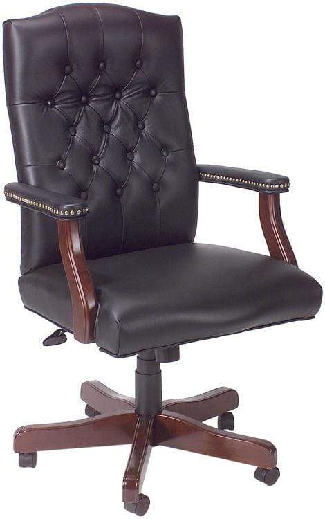 Martha Washington Executive Swivel Chair [B905] - High Back Leather Office Chair with 360 Degree Rotation for Home & Business Workspaces
