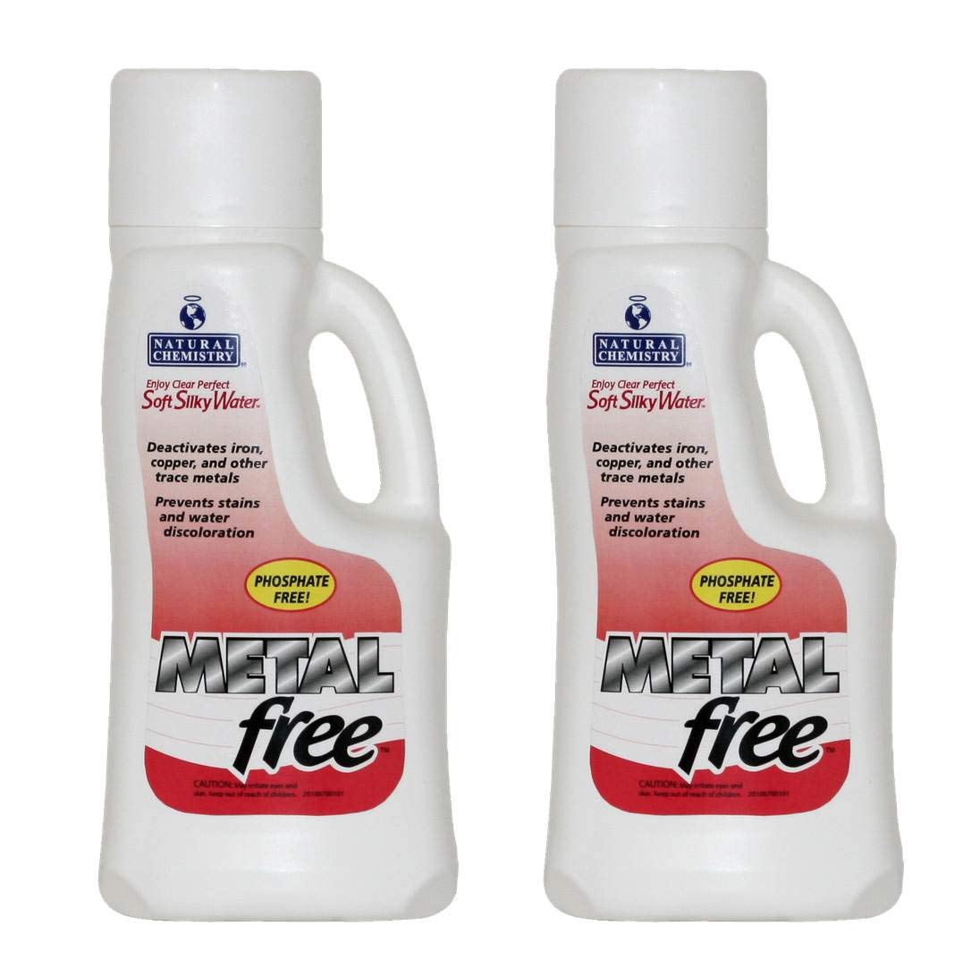 Natural Chemistry 2 New 07001 Spa Swimming Pool Metal Free Chemical - 1L Each for Crystal Clear Water Maintenance
