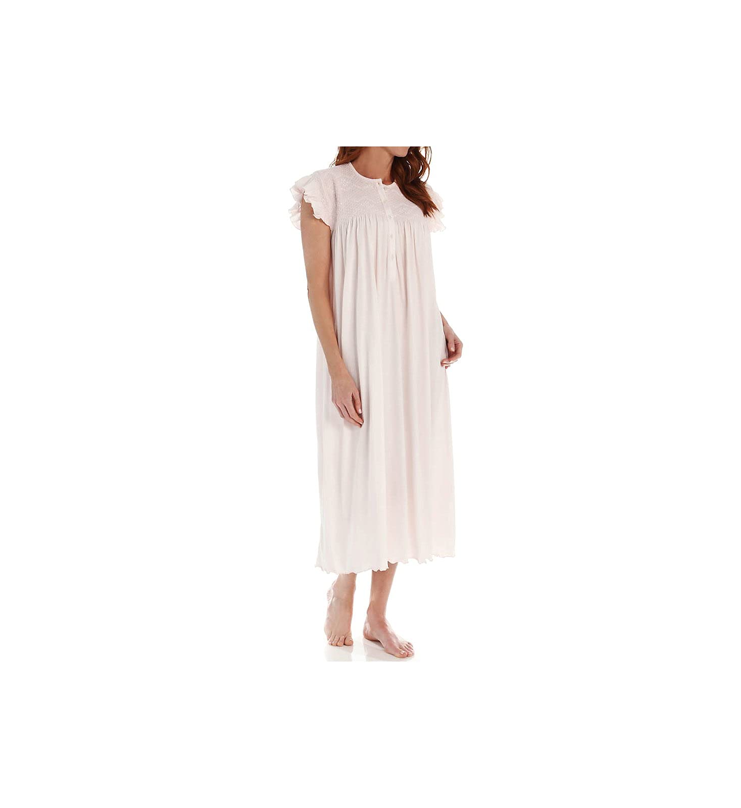 Women's Floral Smocked Cap Sleeve Nightgown - Soft Sleepwear for Summer & Lounge Wear