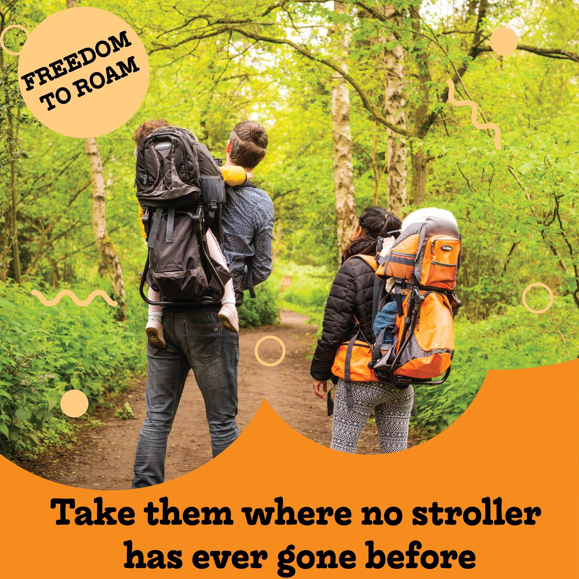 Best Hiking Baby Carrier Backpack - Ergonomic Toddler & Infant Carrier with Adjustable Straps, Diaper Changing Pad, Insulated Pocket, UV & Rain Protection Hood - Perfect for Outdoor Adventures, Travel & Family Hiking