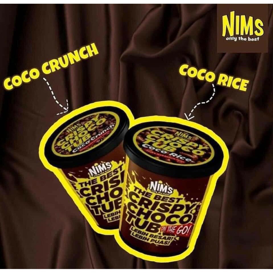 Nims Crispy Choco Tub - 6 Delicious Flavors (Milk, Dark, White Chocolate & More) - Perfect for Gifts, Parties & Snacking