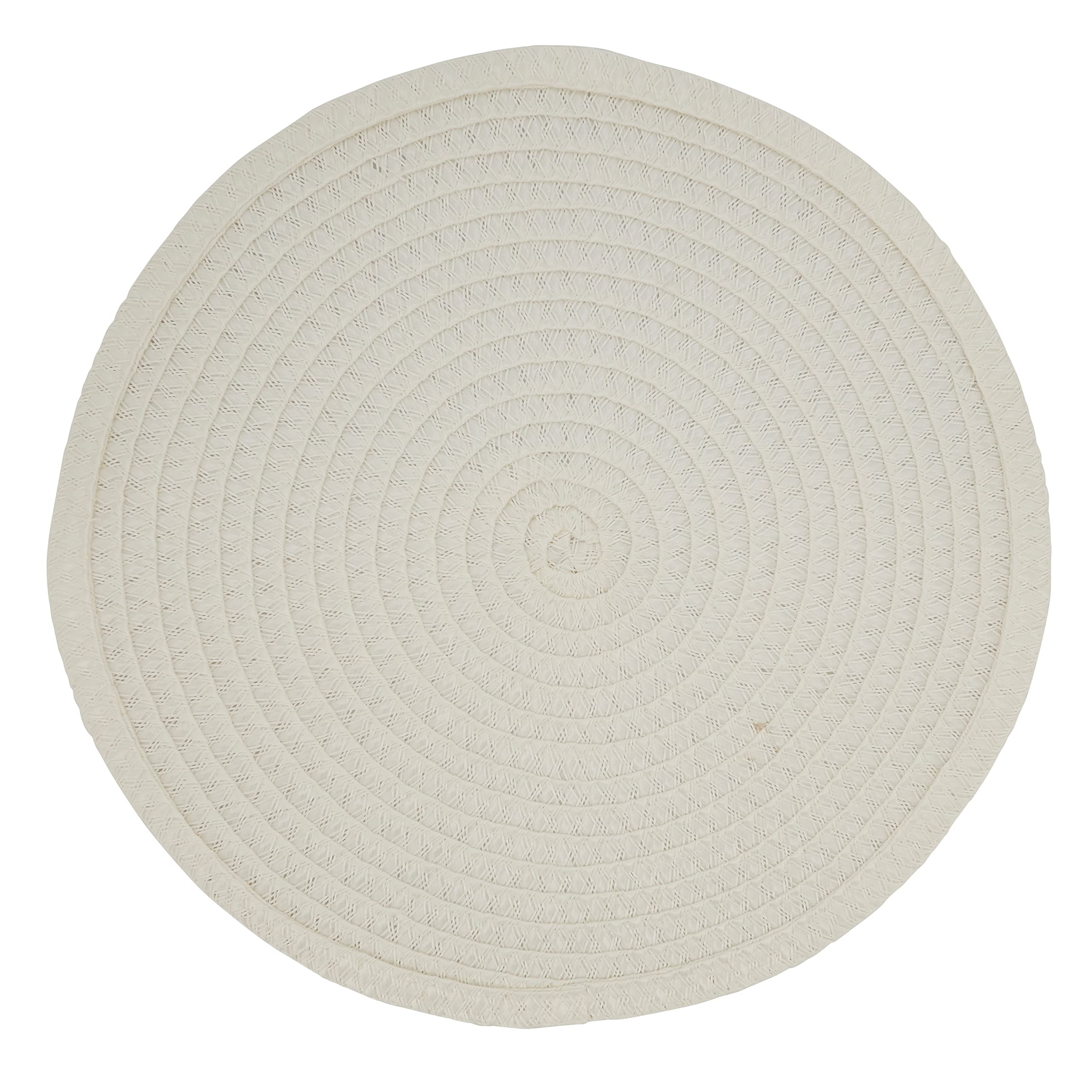 Round Non-Slip Placemats Set of 4 - Waterproof Vinyl Table Mats for Dining, Kitchen, Party & Outdoor Use