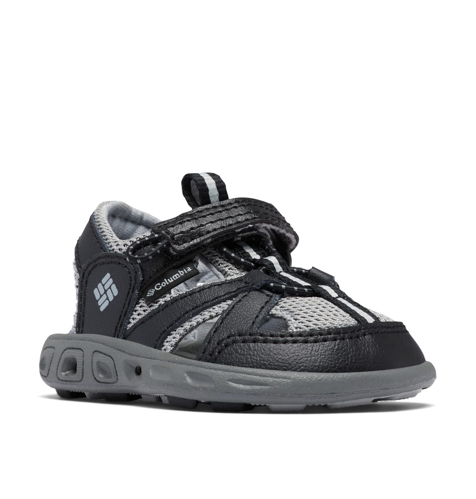 Columbia Youth Toddler Techsun Wave Sandal - Waterproof Hiking Sandals for Boys & Girls, Black/Steam, Size 6 - Perfect for Beach, Pool & Outdoor Adventures