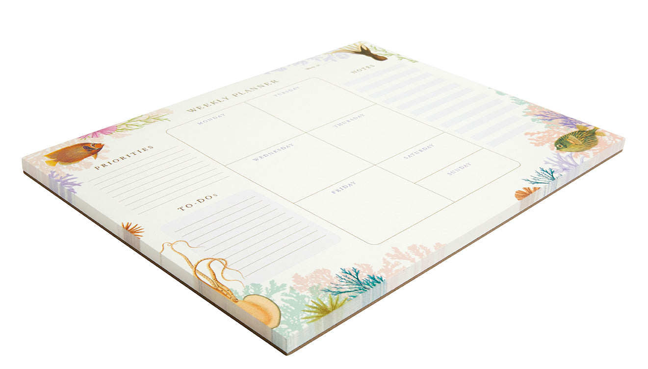 Art of Nature: Under the Sea Weekly Planner Notepad - Ocean Theme Organizer for Productivity & Goal Setting | Perfect for Office, School, and Home Use