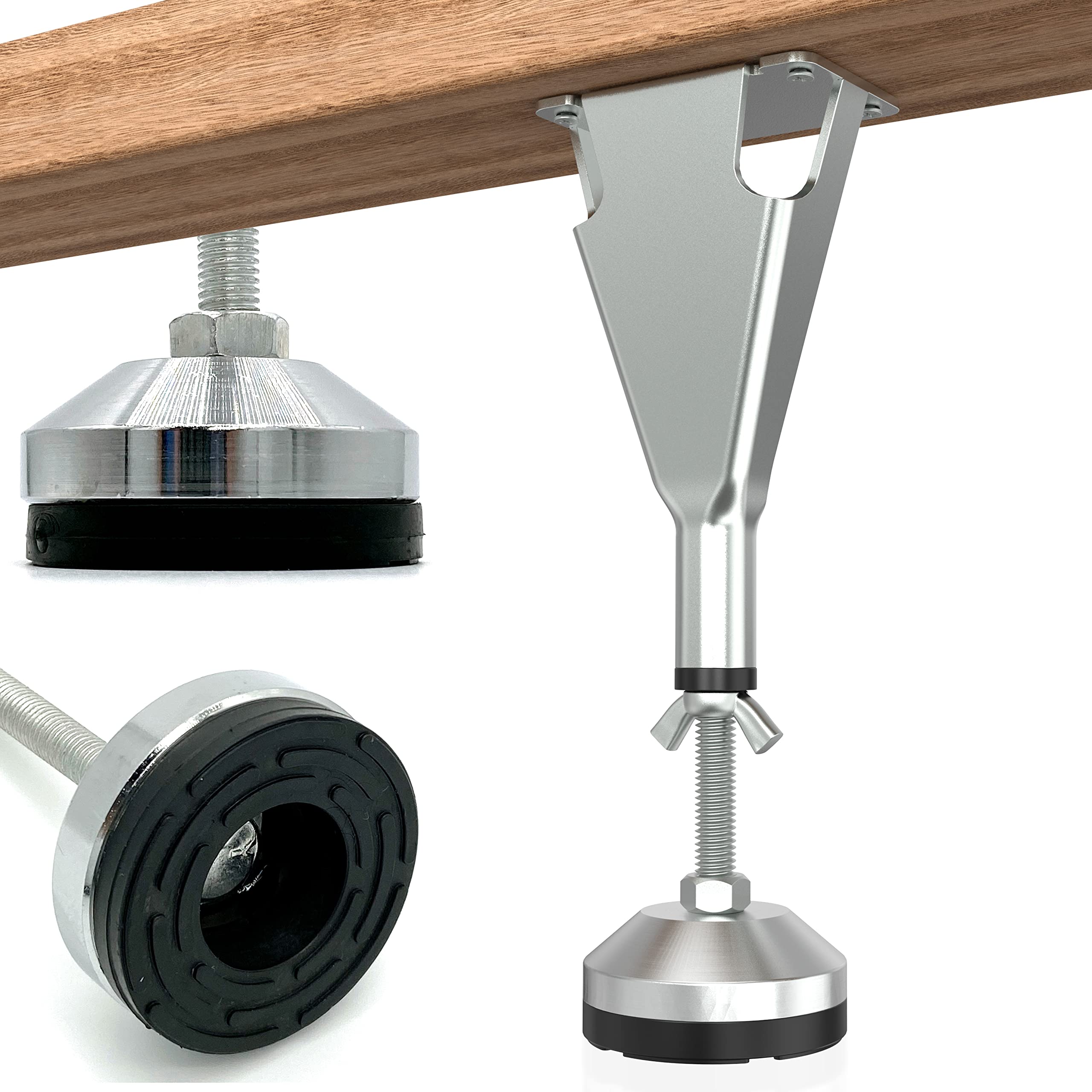 1 Pcs Adjustable Height Wooden Center Support Leg for Bed Frame - Heavy Duty Furniture Support Replacement Foot (XXM26) - Perfect for King, Queen & Twin Beds to Prevent Sagging & Improve Stability