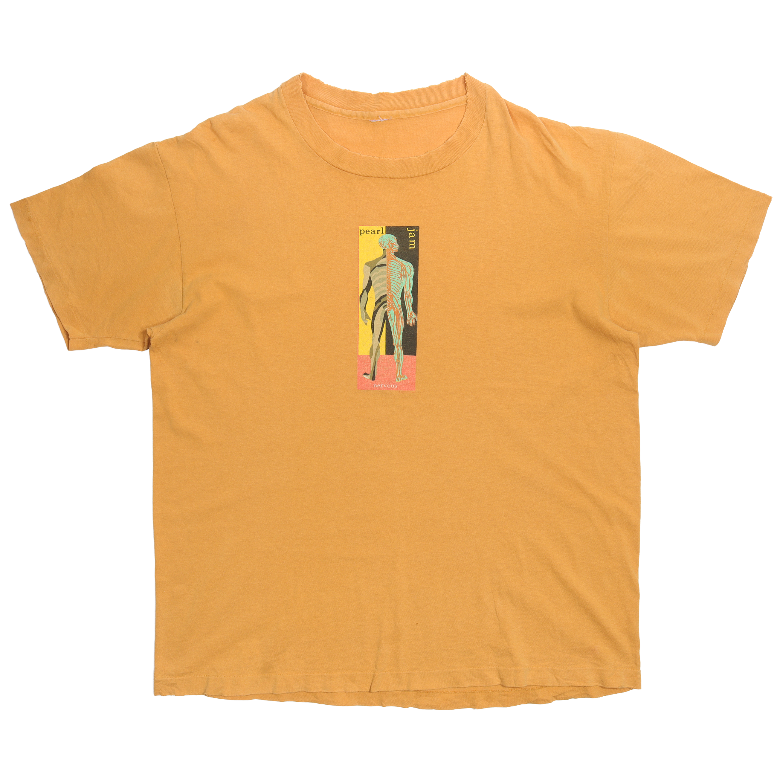Vintage 1994 Pearl Jam 'Nervous' Concert Tour Band T-Shirt - Classic Rock Music Tee for Fans & Collectors | Perfect for Concerts, Gigs & Retro Fashion