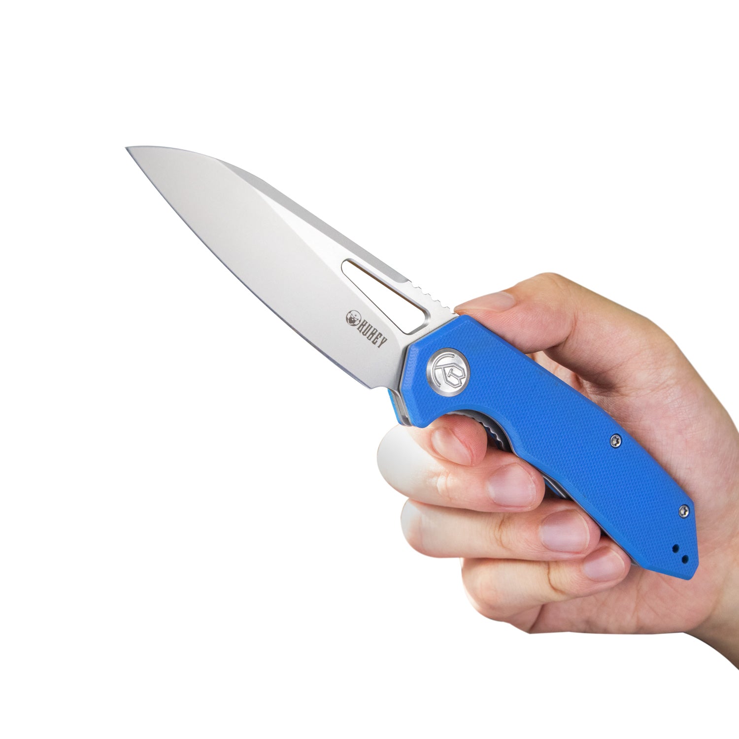 Premium Blue G10 Handle Folding Knife - 3.1
