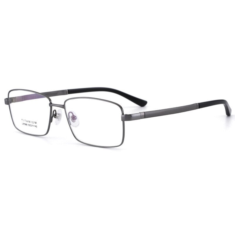 Bclear Men's Full Rim Square Titanium Eyeglasses LB7889 - Lightweight Durable Frame for Work, Reading & Everyday Use