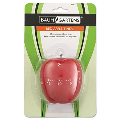 Baumgartens 77042 60-Minute Kitchen Timer - Red - Perfect for Cooking, Baking, and Meal Prep
