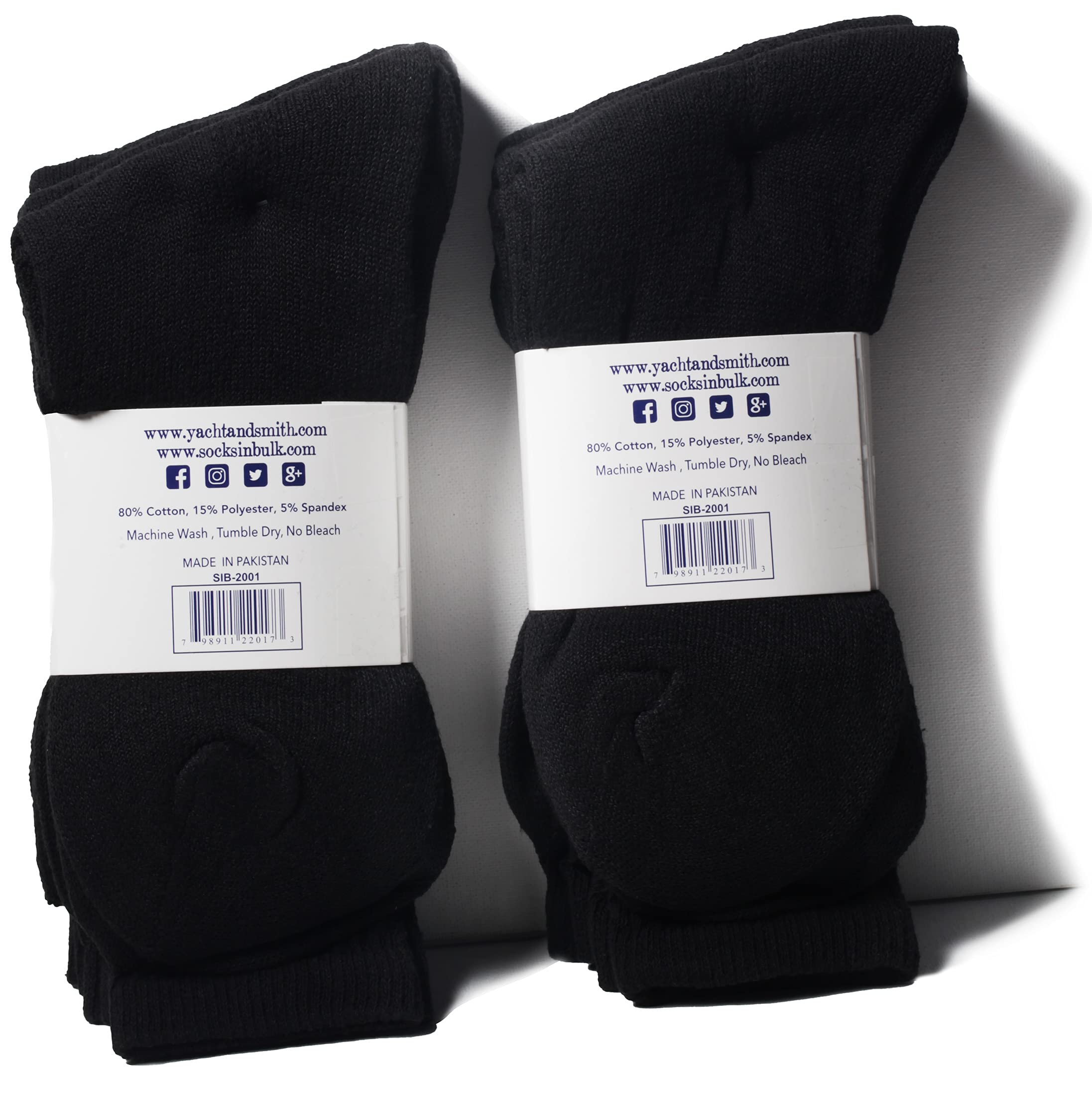 240 Pairs Men's Cotton Crew Socks Bulk Wholesale - Soft Breathable Comfortable Socks for Everyday Wear, Work, Gym & Sports