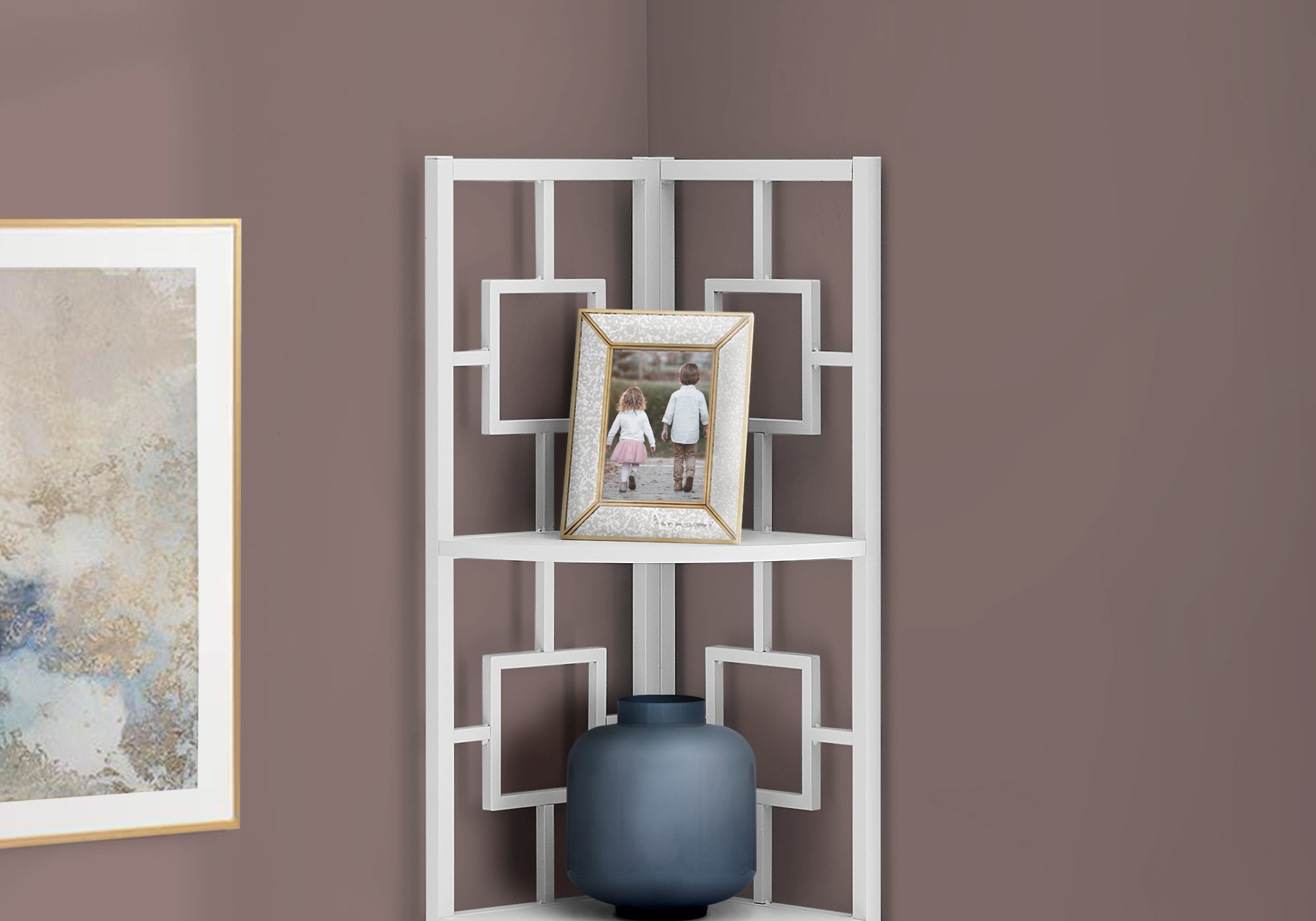 Modern White Bookcase 62