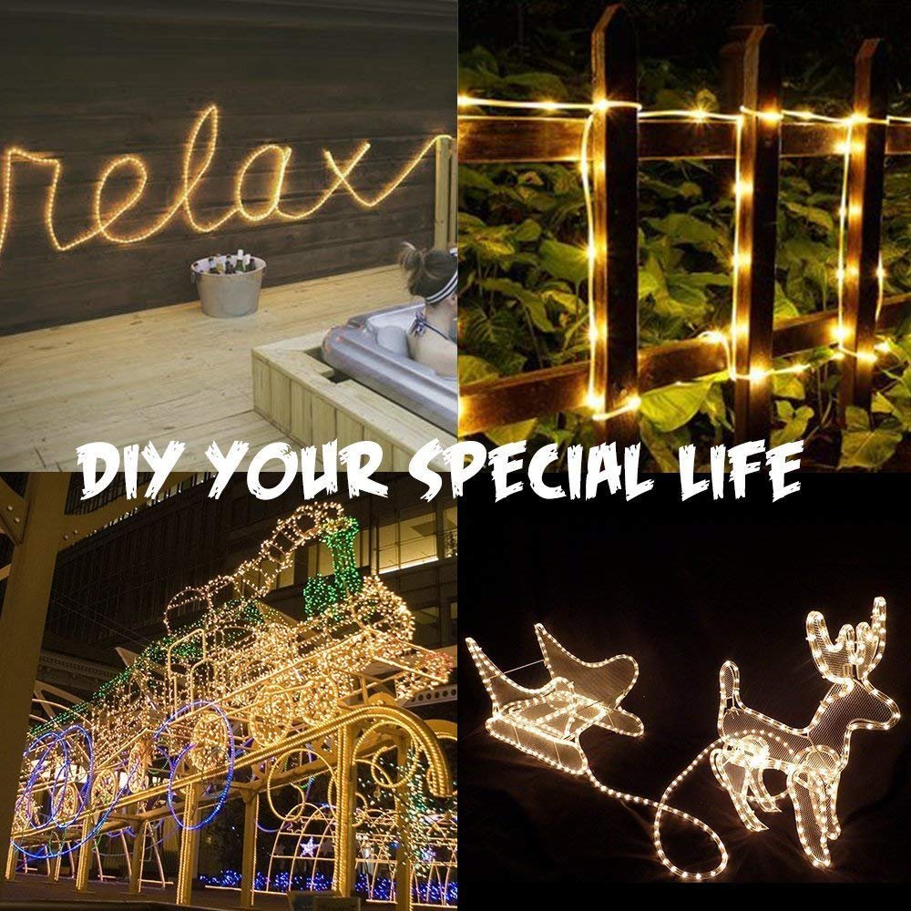 200 LED Solar Rope Lights 72ft Waterproof Outdoor String Lights - Warm White Copper Wire Garden Lighting for Patio, Yard, Wedding & Party Decorations | Perfect for Backyard, Pathway, Fence & Holiday Decor