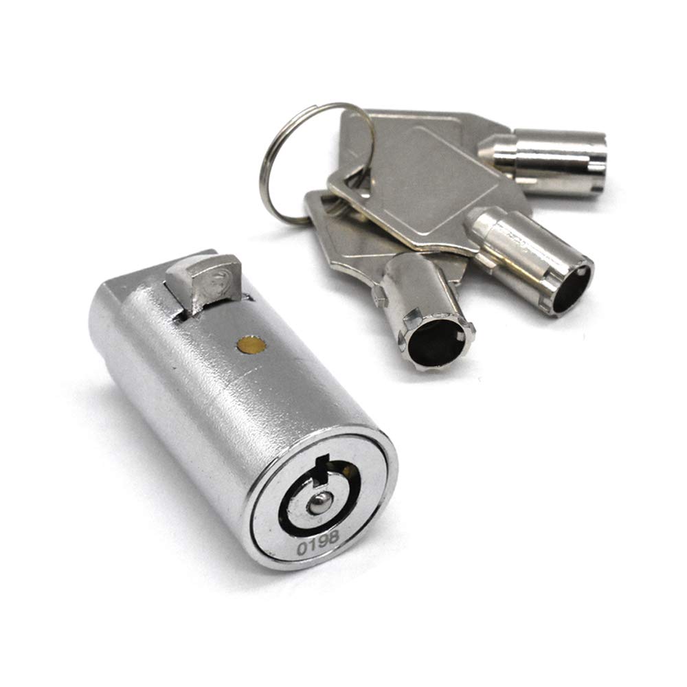 3-Pack Keyed Alike Vending Machine Locks for Coke, Snack & Soda Machines - Durable Candy Vending Lock Replacement with 3 Keys - Perfect for Retail Stores, Offices & Public Spaces
