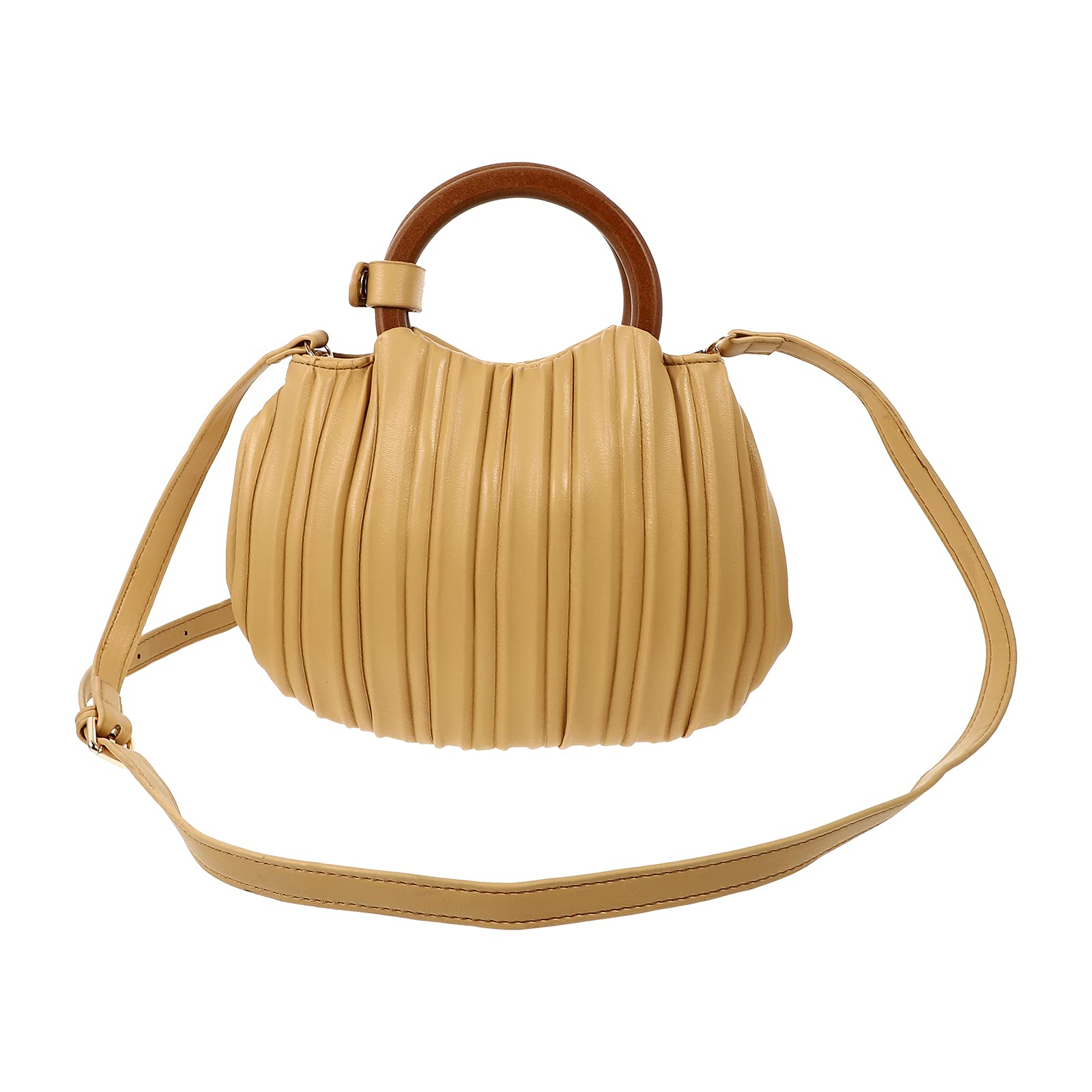 Cute Pleated Shoulder Bag - Adjustable Strap for Shopping & Daily Use