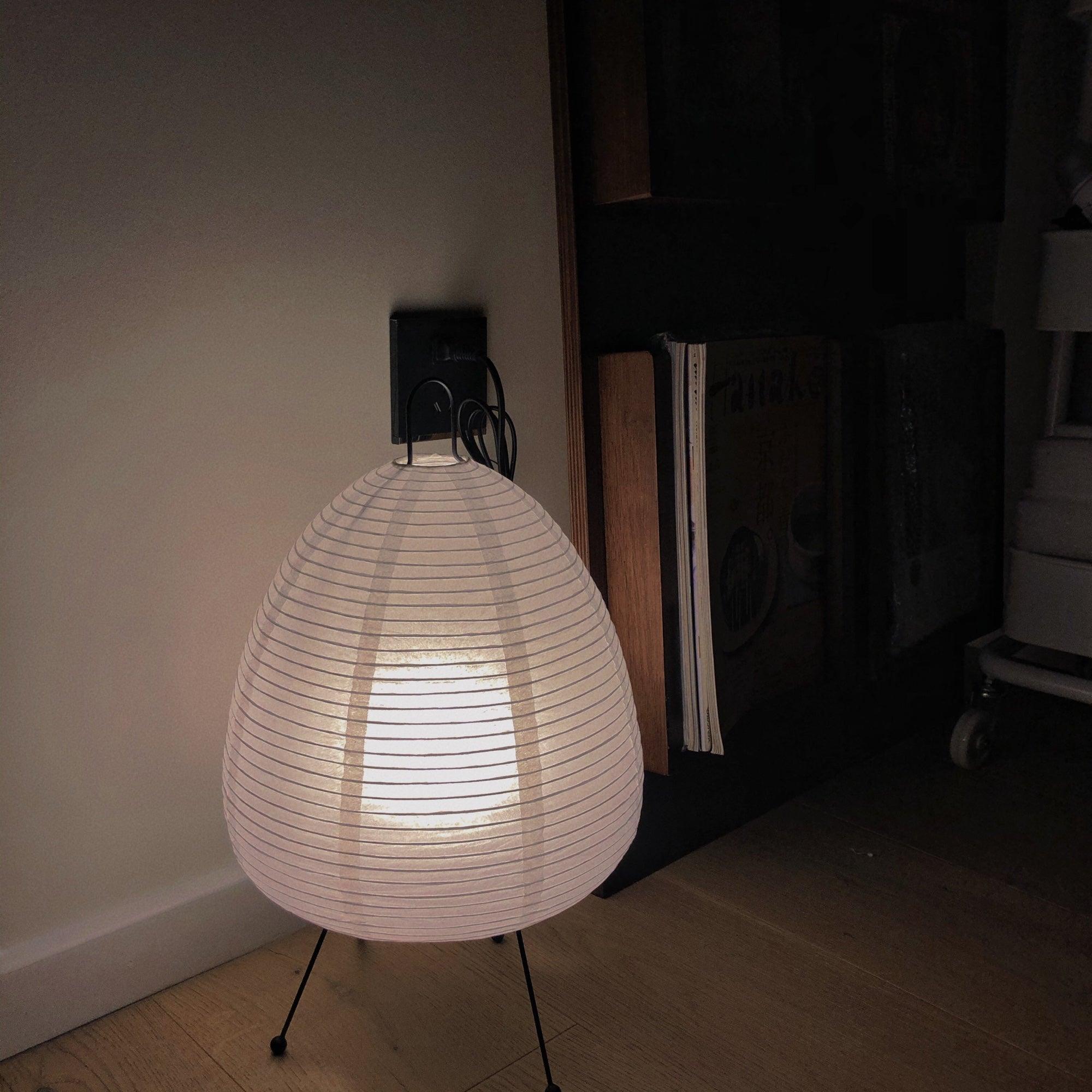 Japanese Akari Paper Table Lamp - Handmade Shoji Style Lighting for Bedroom, Living Room & Office - Warm Ambient Light for Relaxation & Decor