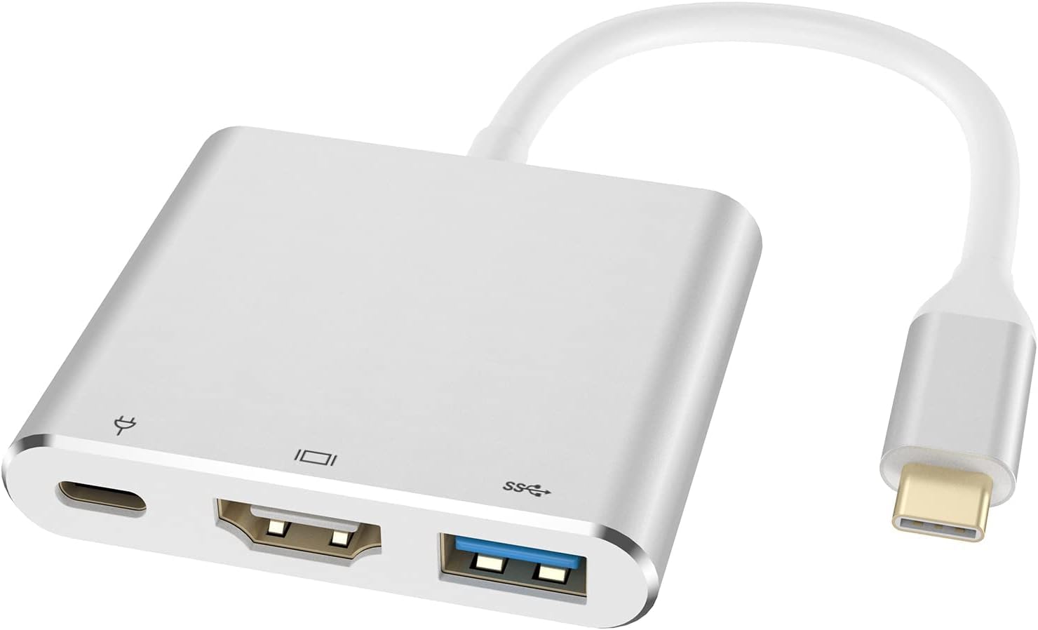 Newmight USB C to HDMI Adapter 4K 60Hz - 3-in-1 USB C Hub with HDMI Output, USB 3.0 Port & 100W PD Charging - Compatible with MacBook Pro/Air, iPad Pro, iPhone 15 - Perfect for Home Office, Presentations & 4K Streaming