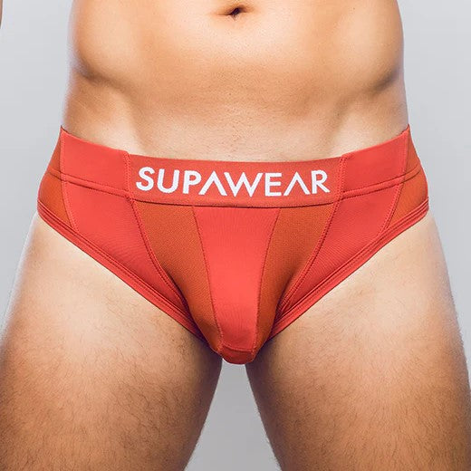 Supawear Vortex Brief - Ultra Soft Men's Underwear in Cranberry Red - Perfect for Gym, Workout & Everyday Comfort