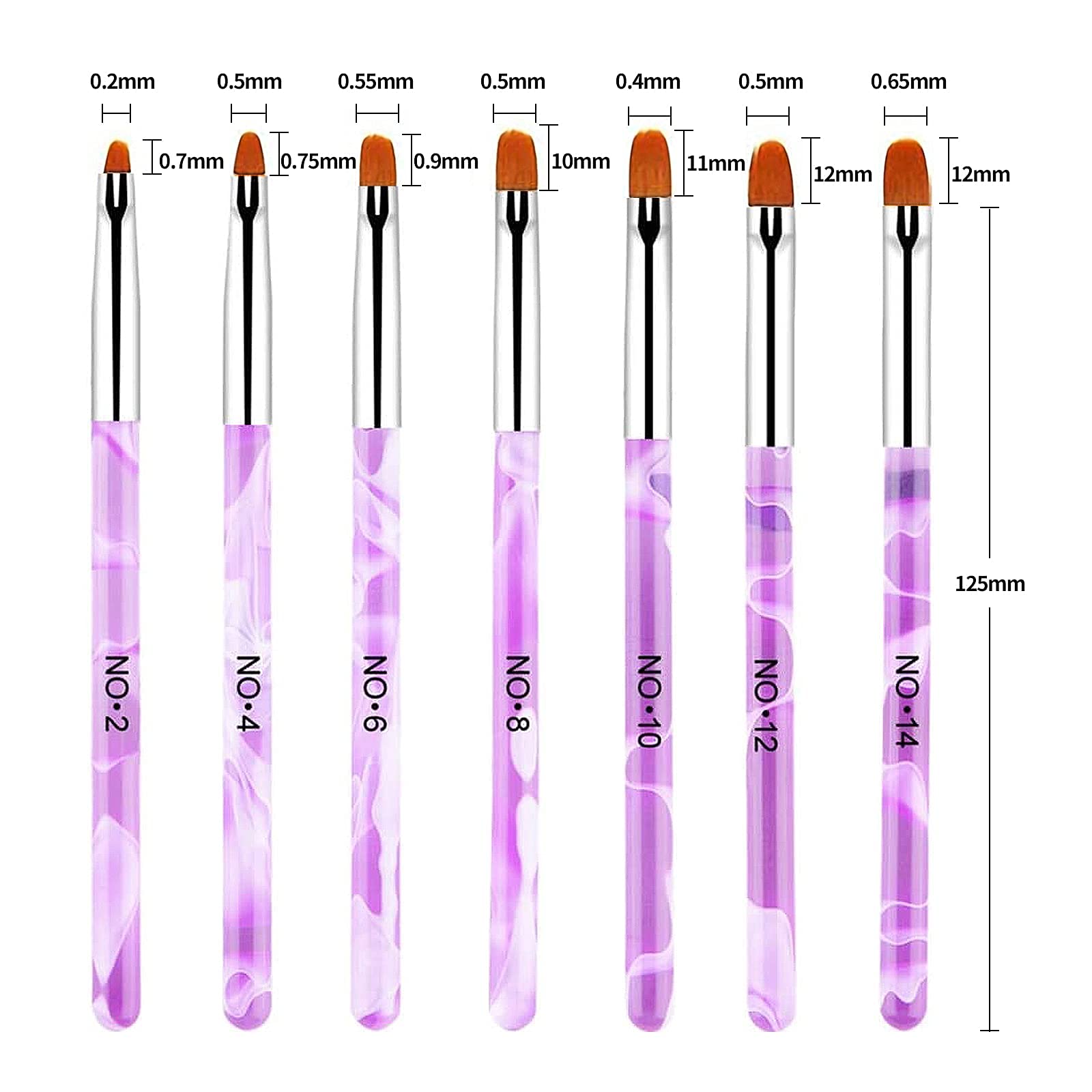 7Pcs Nail Art Brushes Set for UV Gel Nail Design - Includes Nail Art Brushes, Dotting Tools & Nail Stamping Templates for Professional Nail Extension & Decoration (Perfect for Salon, Home Manicure & DIY Nail Art)