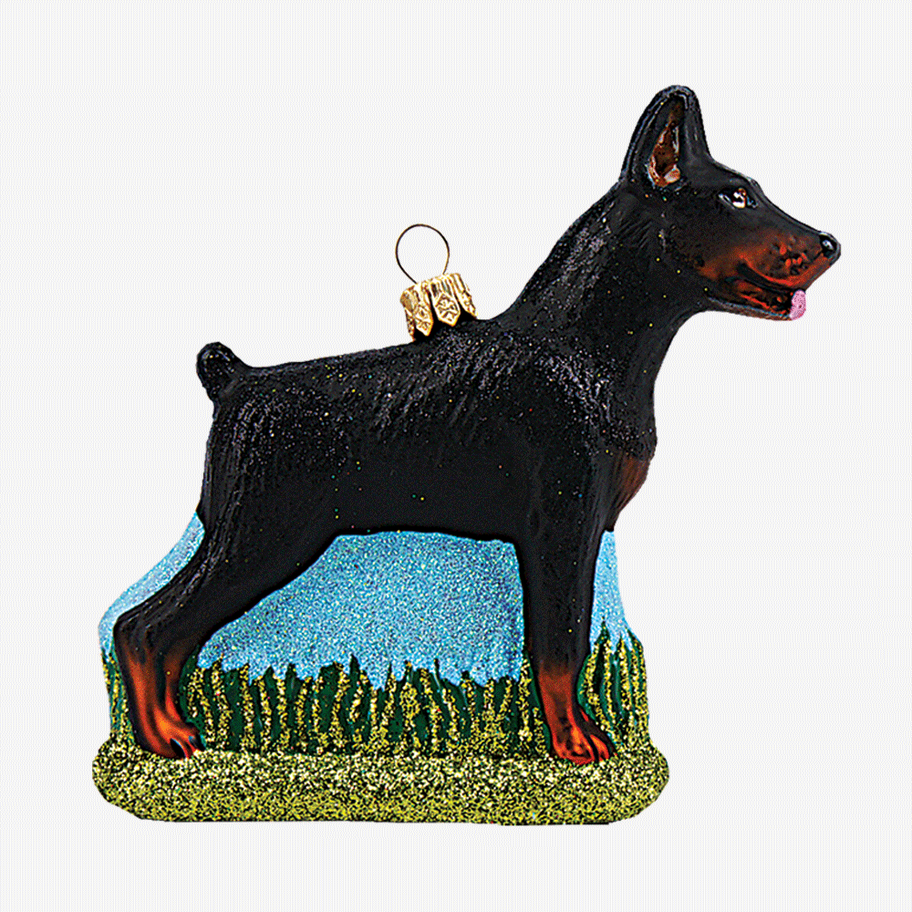 Handmade Dobie Ornament - Unique Dog-Themed Christmas Tree Decoration for Pet Lovers | Perfect for Holiday Home Decor & Gift Giving