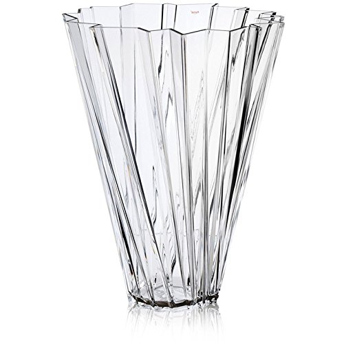 Kartell Shanghai Vase by Mario Bellini - Modern Transparent Crystal Glass Vase (Pack of 1) - Perfect for Home Decor, Wedding Centerpieces & Luxury Gift Giving