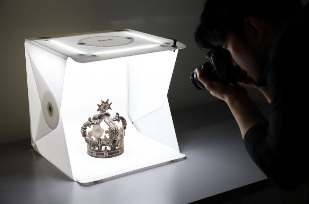 Foldio2 Plus 15 Inch Portable Photography Studio Light Box with Triple LED Light Strips - Perfect for Product Photography, Jewelry, Small Items & Ecommerce (Open Box Bundle)
