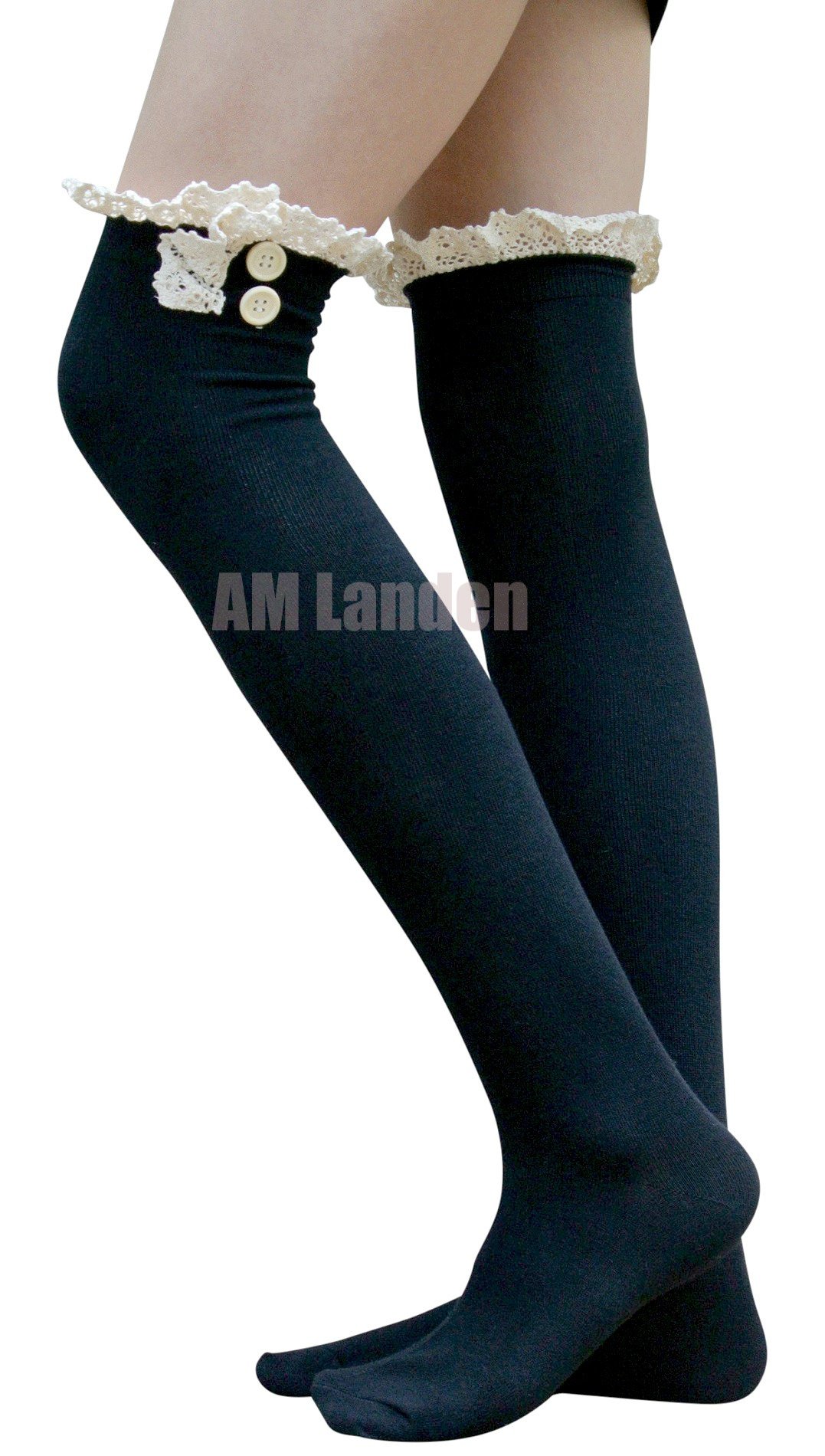 Elegant Lace Over The Knee Socks - Women's Knee High Lace Stockings for Fashion, Cosplay & Everyday Wear