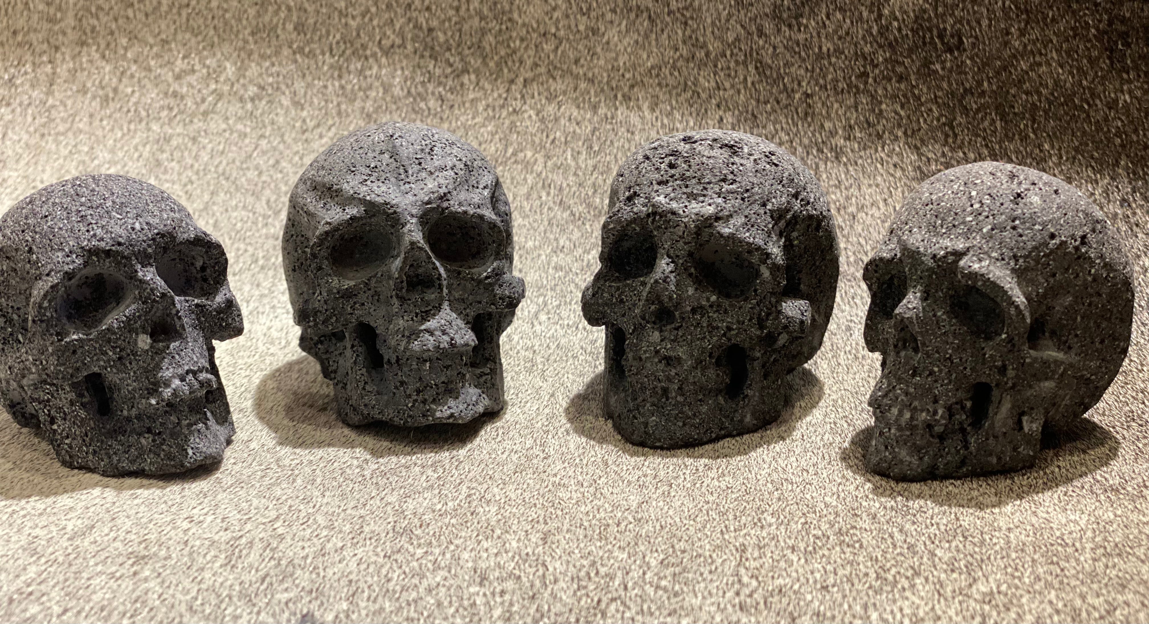 Handmade Lava Stone Skull - Unique Gothic Home Decor & Spiritual Healing Crystal for Meditation, Yoga & Altar Display