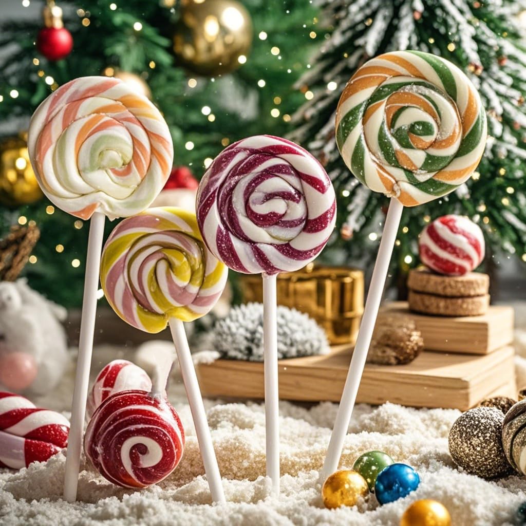 Aqibera 100-Pack 8-Inch White Lollipop Sticks - Food Grade Safe Paper Sticks for Cake Pops, Candy Apples, Chocolate & Cookie Decorations - Perfect for Birthday Parties, Wedding Favors & DIY Treats