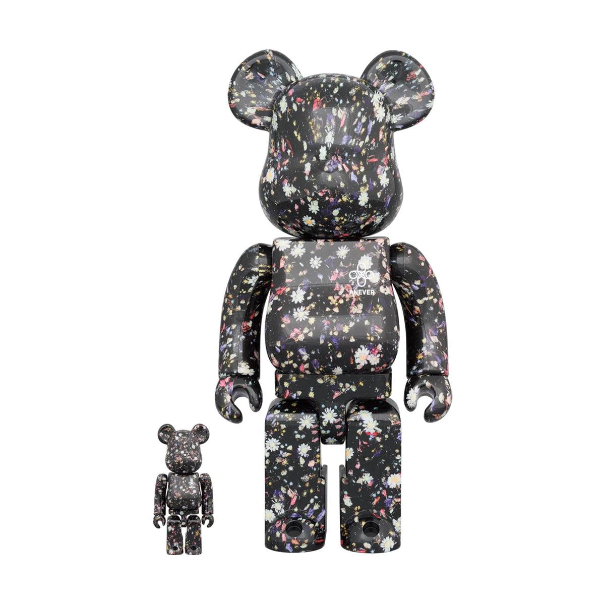 Anever Be@rbrick 100% & 400% Collectible Bearbrick Figure - Black Color - Perfect for Display, Gift Giving, and Anime Collectors