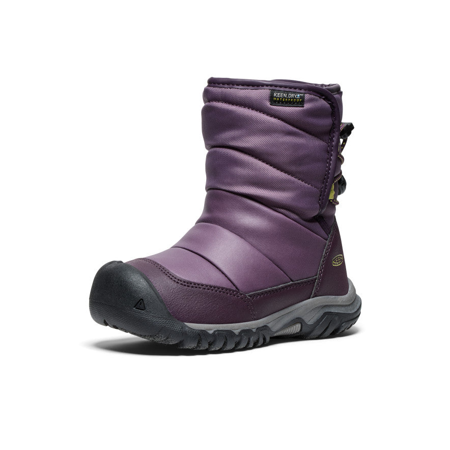 **Little Kids' Puffrider Waterproof Winter Boots - Black Plum/Daiquiri Green | Warm & Cozy Snow Boots for Toddlers | Perfect for Snow Play, Sledding & Outdoor Winter Adventures**