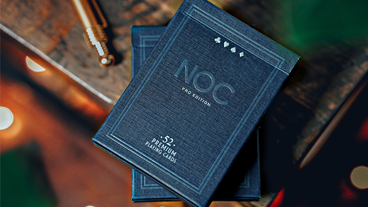Premium NOC Pro 2021 Playing Cards - Navy Blue Deck for Magic Tricks, Poker Games & Cardistry | Professional Quality for Performers and Collectors