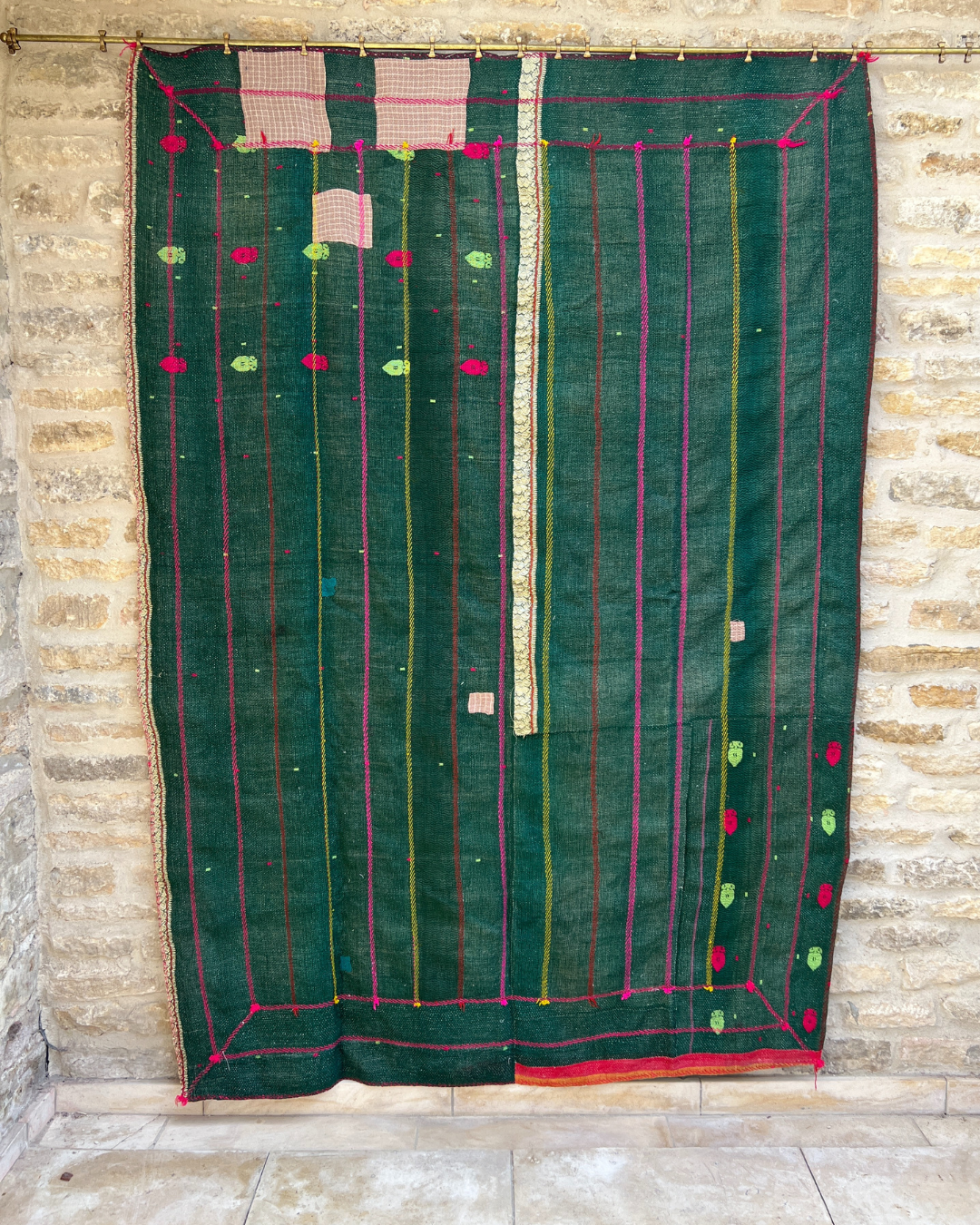 Premium Midweight Kantha Quilt No. 793 - Handmade Cotton Bedspread for Cozy Home Decor | Perfect for Bedroom, Living Room & Guest Room