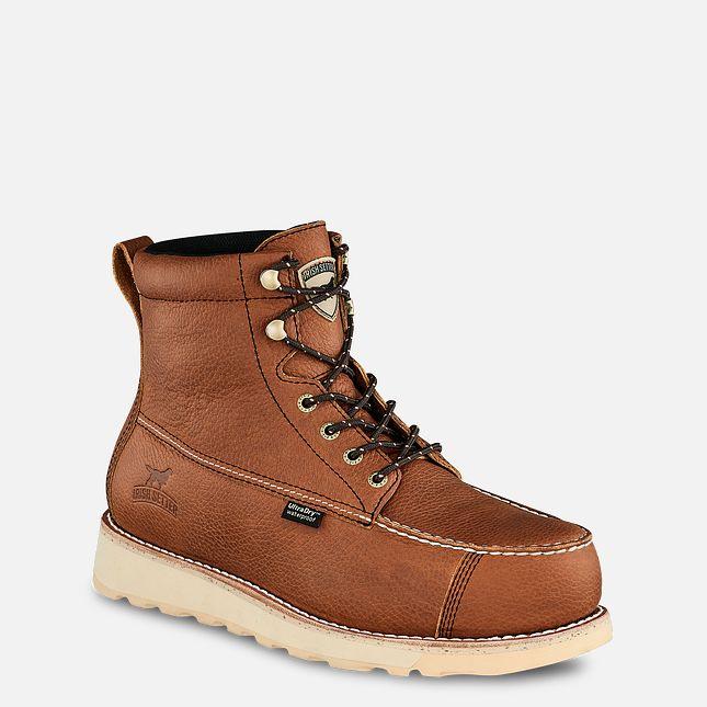 Wingshooter 6 Inch Waterproof Leather Work Boots with Safety Toe - Durable Outdoor Hunting & Construction Footwear for Men