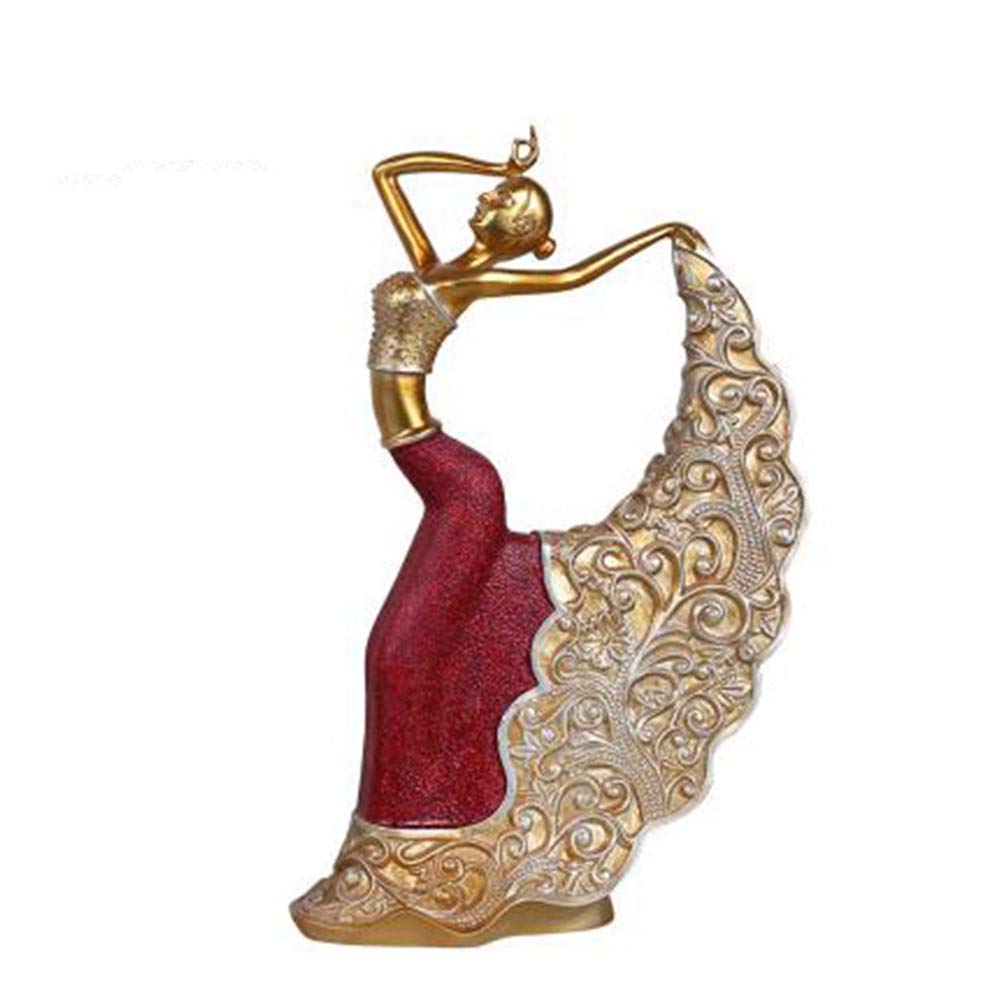 Peacock Goddess Dance Girl Resin Statue - Handcrafted Home Decor Sculpture, Elegant Figurine for Living Room & Office | Unique Gift for Dance Lovers & Collectors