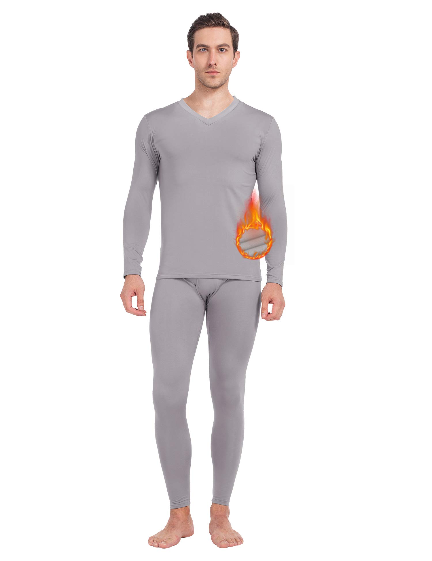 MANCYFIT Men's Thermal Underwear Set - Fleece Lined Long Johns for Winter, Ultra Soft & Warm Base Layer - Perfect for Skiing, Hiking & Cold Weather Activities