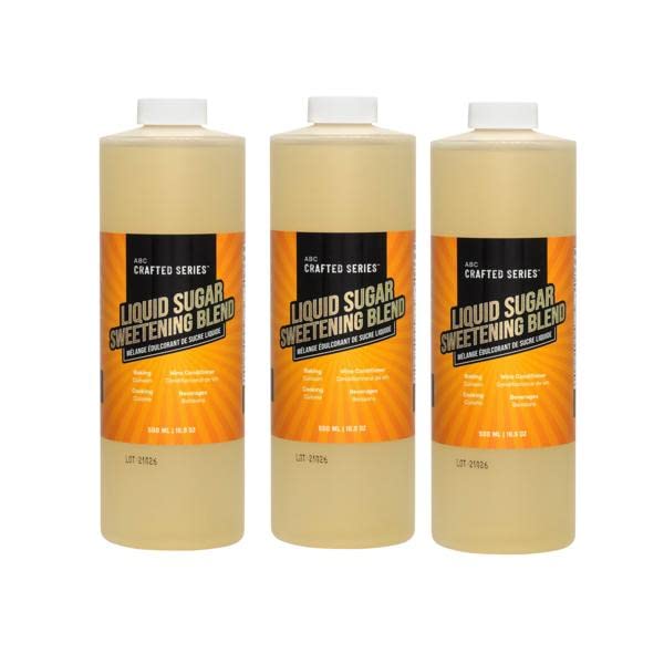 ABC Premium Liquid Sugar Sweetening Blend for Wine Conditioning - 500ml (3 Bottles) | Perfect for Home Brewing, Winemaking & Cocktail Mixing