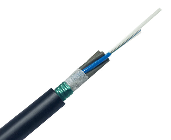 12 Strand OSP Outdoor Dry Loose Tube Armored All Dielectric OS2 Single Mode Fiber Optic Cable - Ideal for Long-Distance Data Transmission, Telecom Networks & Harsh Outdoor Environments