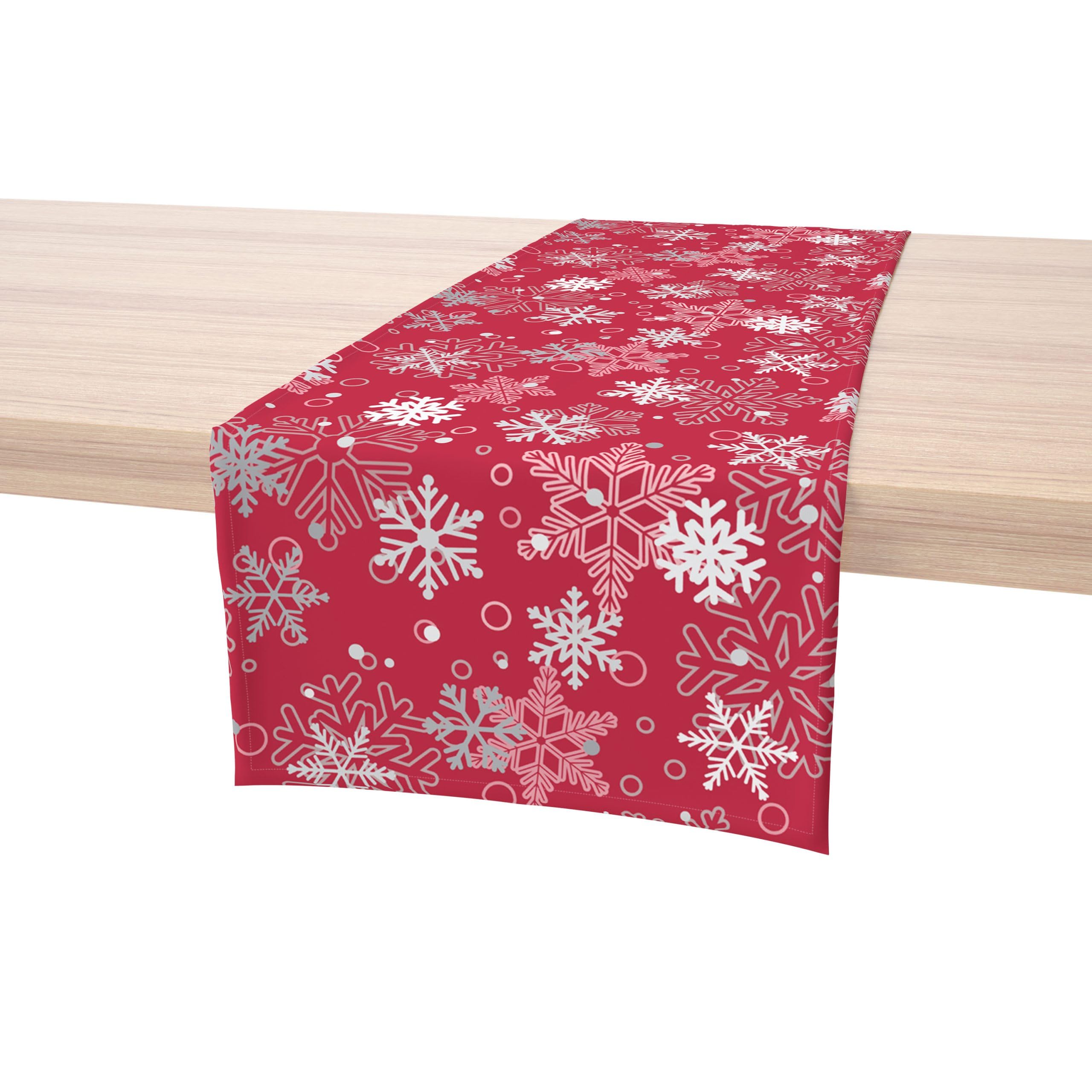 Festive Red Christmas Table Runner 12