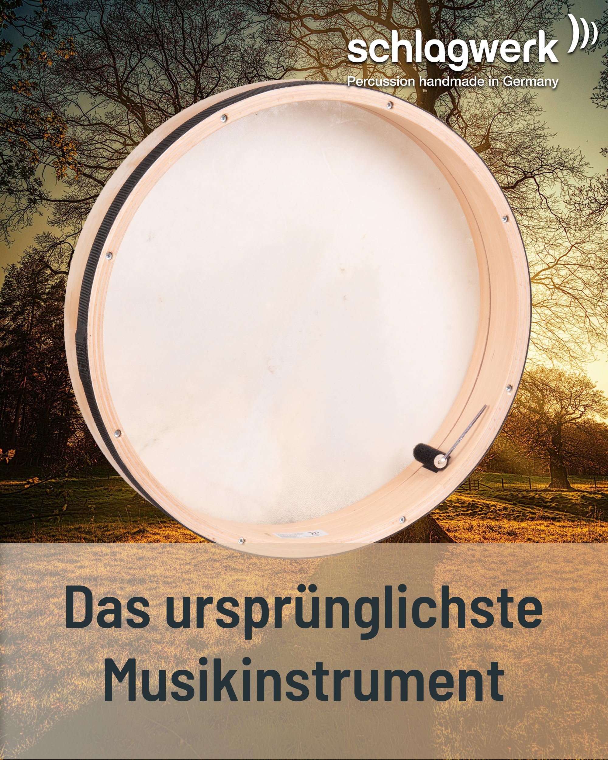 Schlagwerk RTS62 60cm Tunable Frame Drum - Handcrafted Percussion Instrument for Professional Musicians & Beginners - Perfect for Live Performances, Studio Recording & Music Therapy Sessions