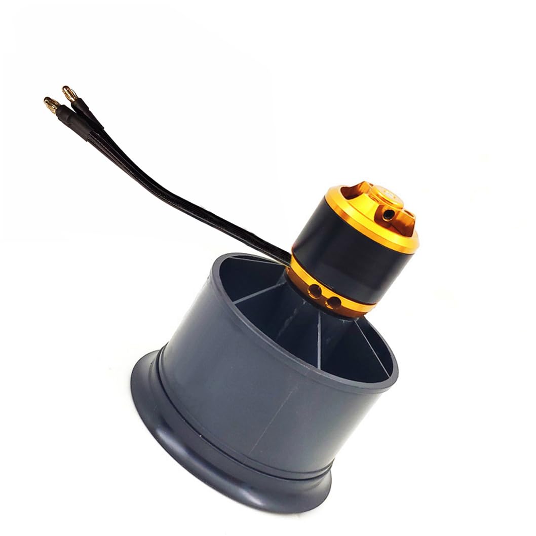 50mm EDF Ducted Fan with 5000KV Motor & 12-Blade CW Propeller for RC Airplanes, Jet Aircraft, Quadcopters - High-Speed Performance for Indoor & Outdoor Flying (Black)