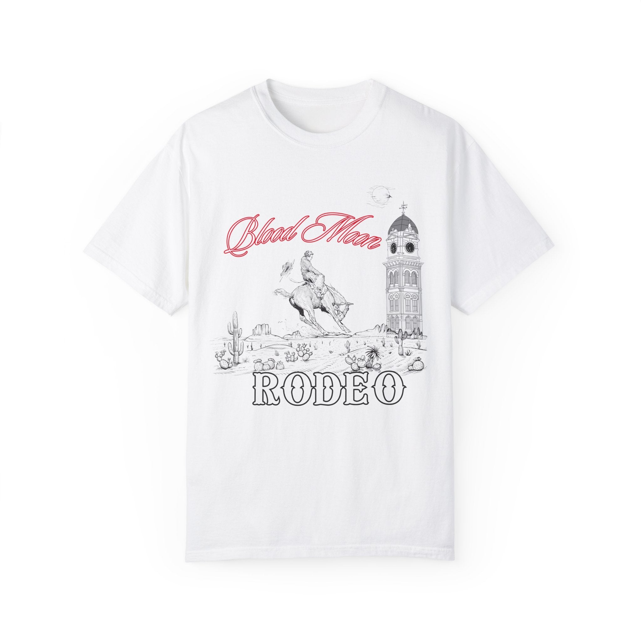 Blood Mood Rodeo Graphic T-Shirt for Men & Women - Western Cowboy Style Tee for Rodeo Events, Concerts & Casual Wear