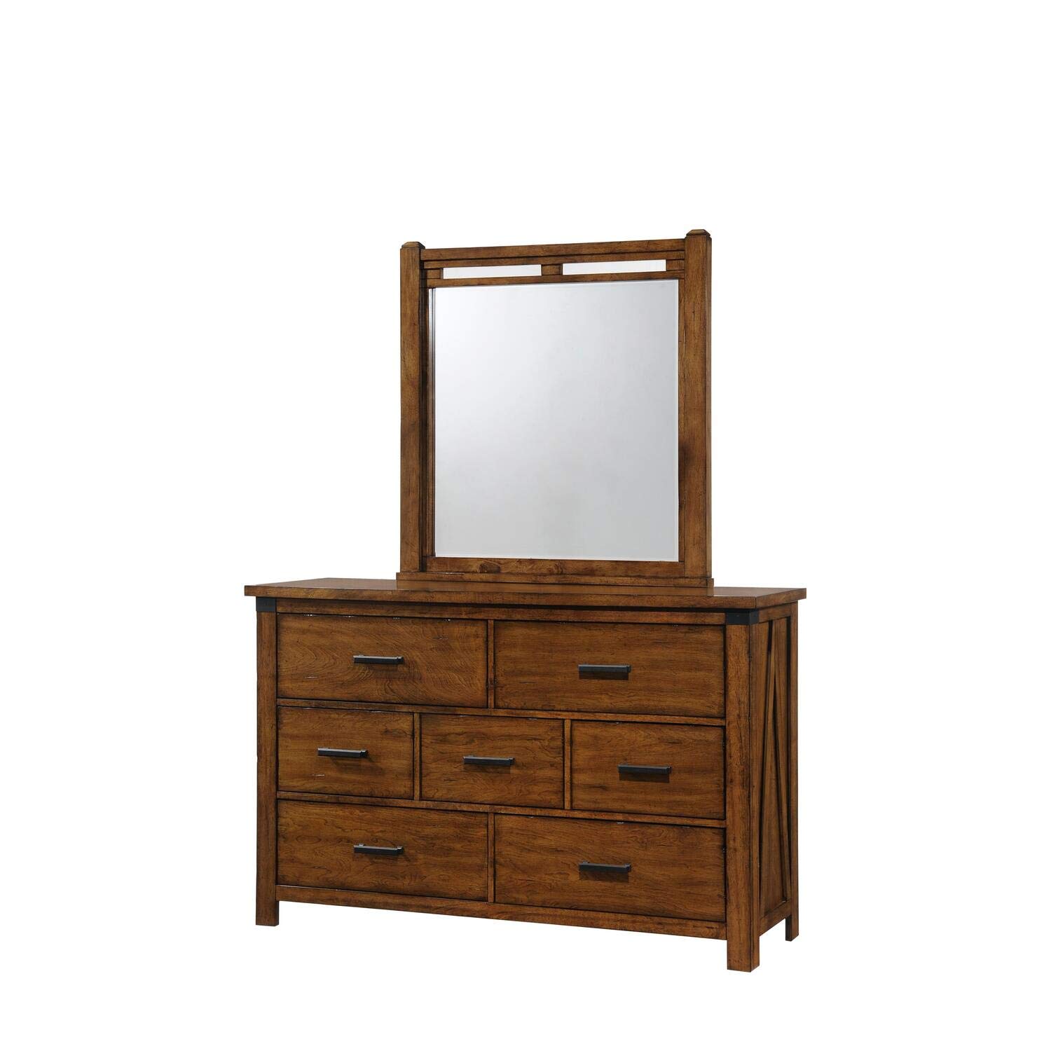 Lane Home Furnishings Logan Dresser - 6-Drawer Wooden Chest for Bedroom, Modern Storage Furniture with Metal Handles, Perfect for Master Bedroom, Guest Room or Nursery Organization
