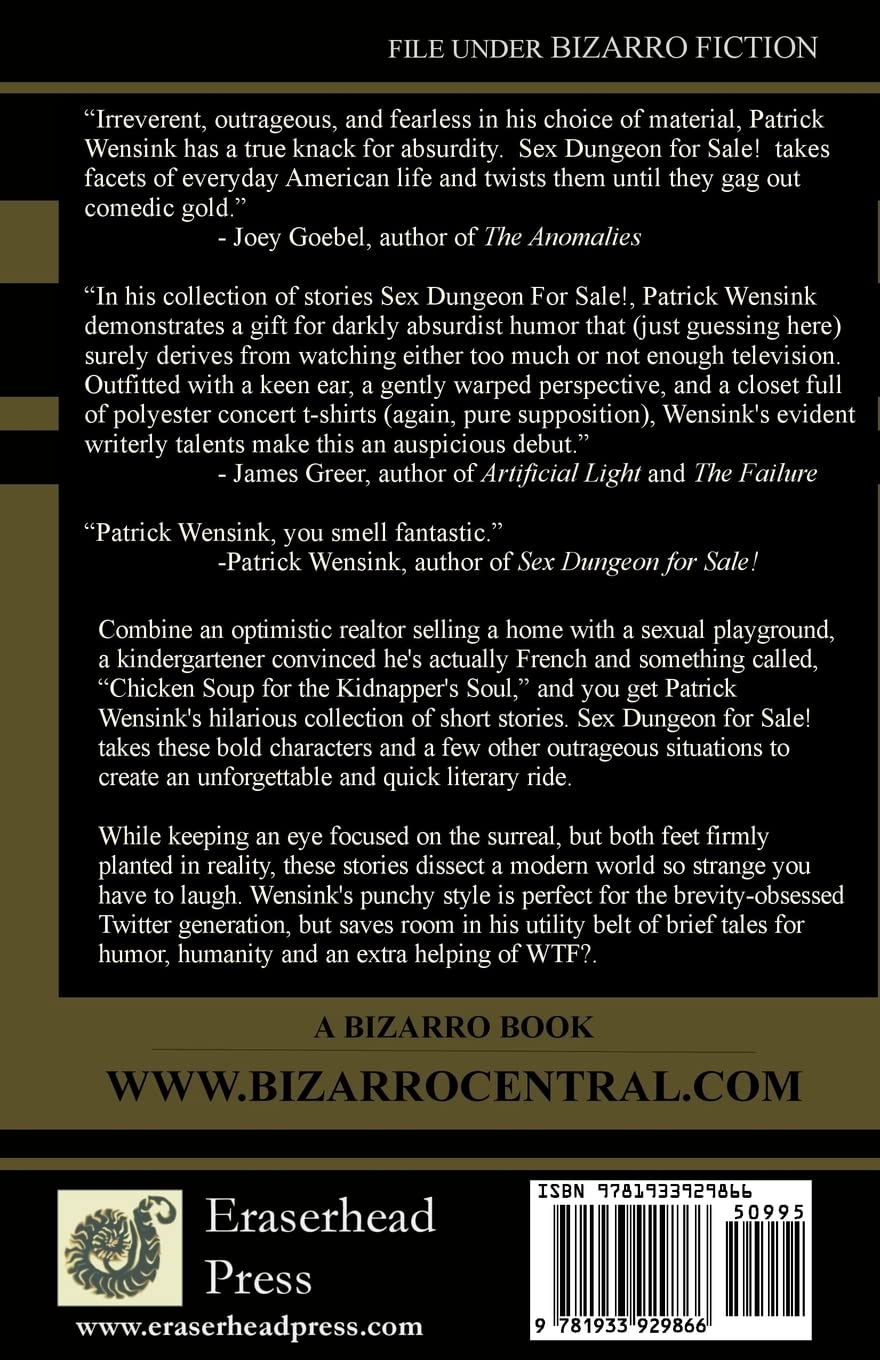 Sex Dungeon For Sale - The New Bizarro Author Series | Dark Fantasy Erotica Book | Perfect for Adult Readers & Bizarro Fiction Fans