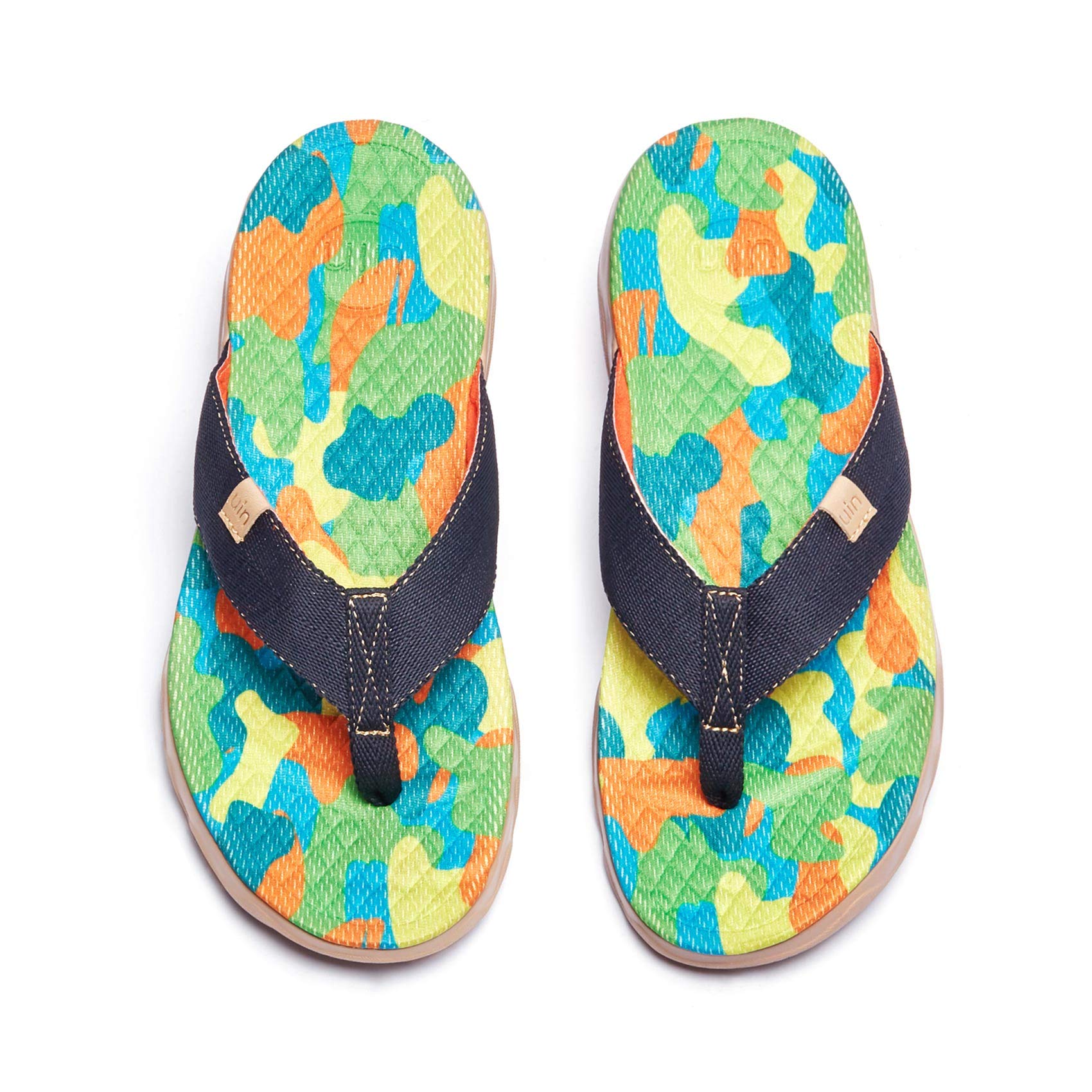 UIN Women's Flip Flops - Comfortable Non-Slip Beach Sandals with Artistic Painting Design | Perfect for Summer Travel, Poolside, and Casual Wear